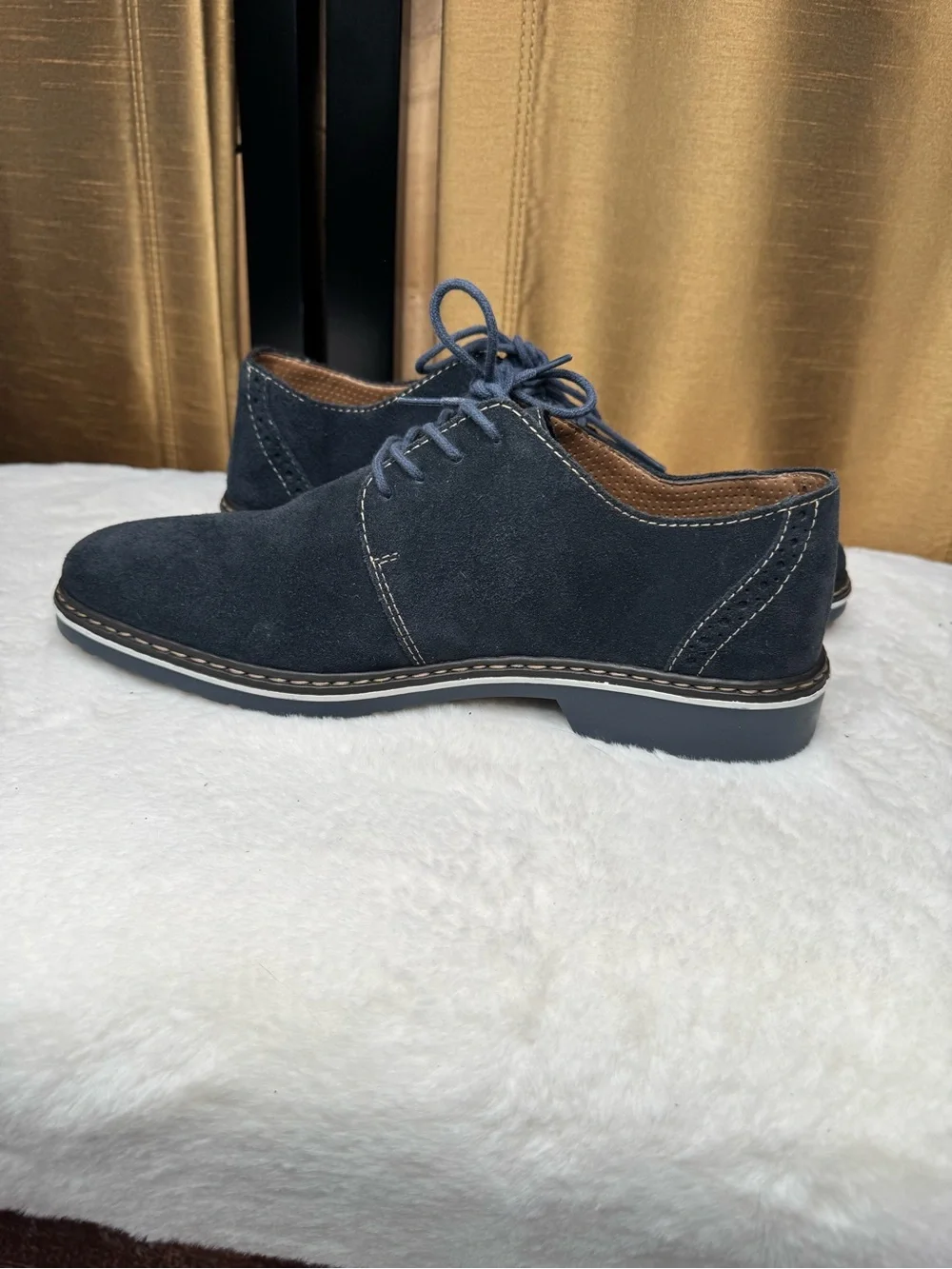 Rieker Navy Suede Derby Shoes Men’s EU 41 US 8 Comfort Casual